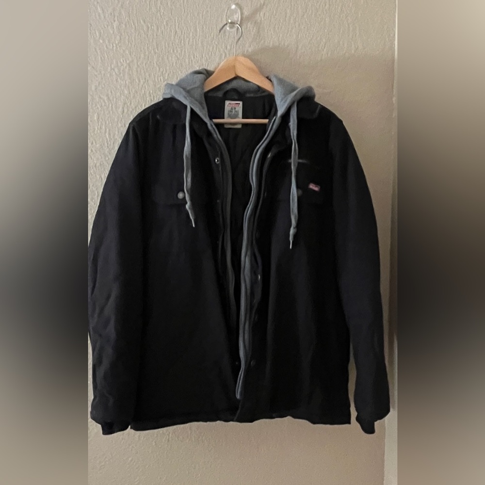 Dickies Canvas Shirt Work Jacket Hoodie Men Size M 38-40 Insulated